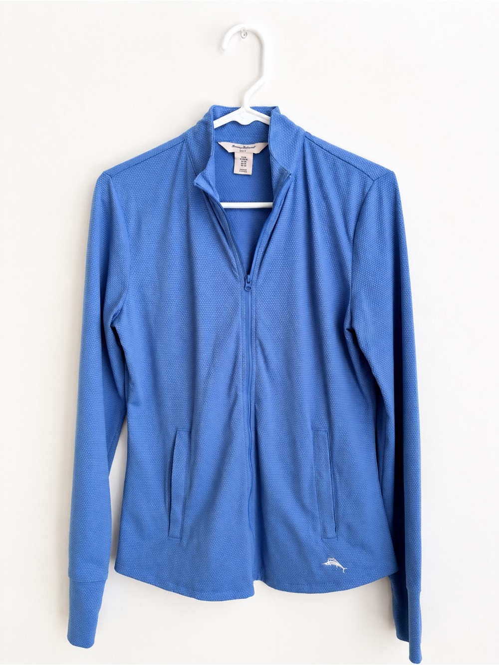 Tommy Bahama Golf Textured Performance Full Zip Blue Women’s medium - Picture 2 of 6